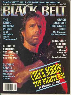 Chuck Norris on cover of Black Belt Magazine