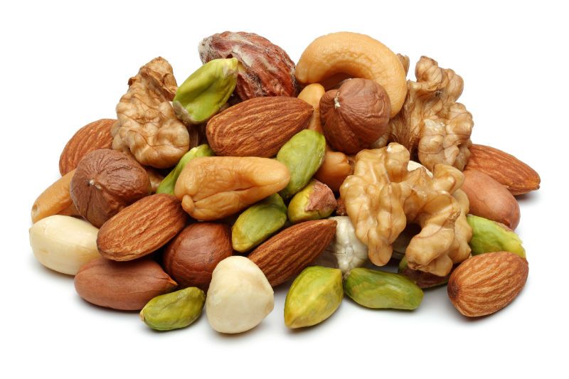 a variety of nuts and seeds