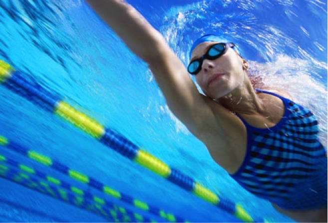 Swimming provides a great cardiovascular workout