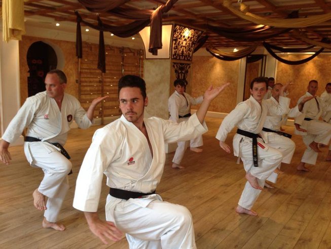Martial arts class in session
