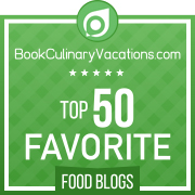 BookCulinaryVacation's Top 50 Favorite Food Blogs Badge